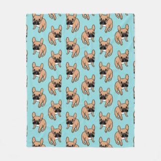 Couverture Polaire Le faon noir mignon Frenchie de masque a besoin