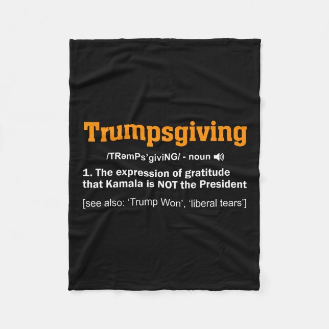 Couverture Polaire Le gagnant de Trump Thanksgiving, Funny Turkey Day (Devant)