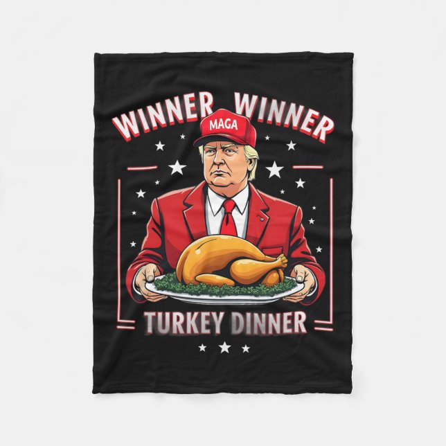 Couverture Polaire Le gagnant du dîner turc Donald Trump Noël (Devant)
