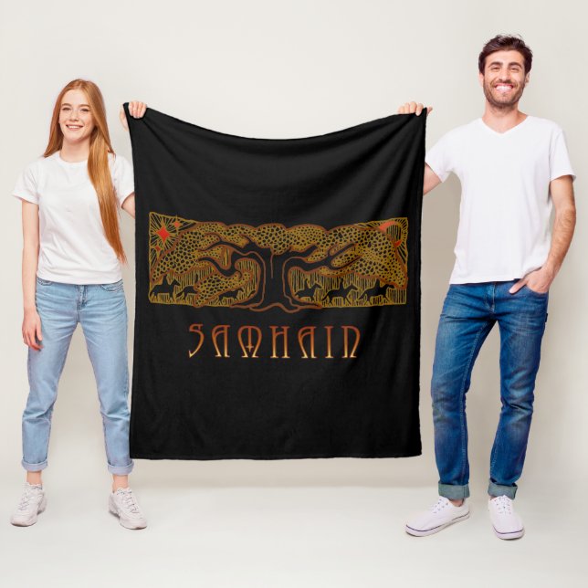 Couverture Polaire Le grand arbre Samhain (En situation)