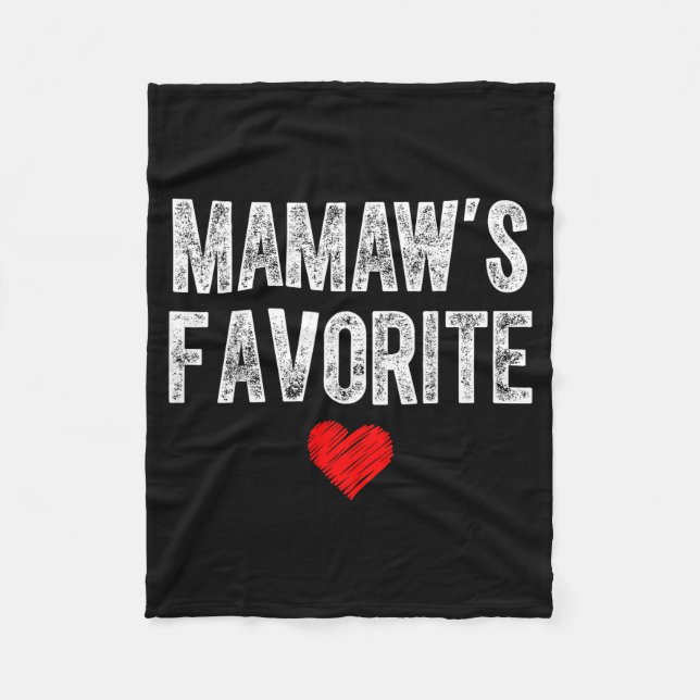 Couverture Polaire Le graphique de cœur préféré de Mamaw pour la fête (Devant)