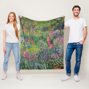 Couverture Polaire Le Jardin Iris De Giverny By Claude Monet