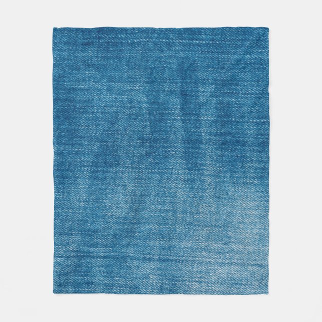 Couverture Polaire Le jean bleu texture gros plan. jean denim bleu (Devant)