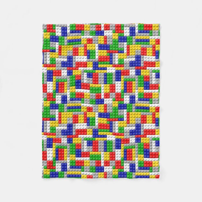 Couverture Polaire Le jouet préféré du garçon de bloc constitutif (Devant)