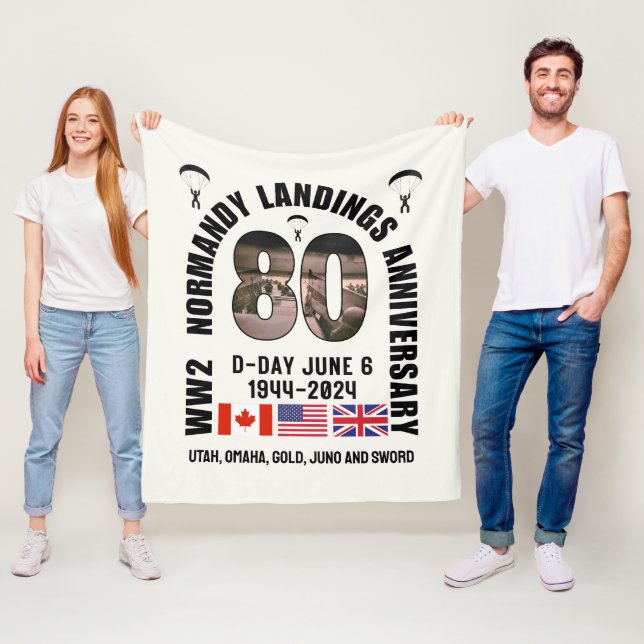 COUVERTURE POLAIRE LE JOUR J DÉBUT NORMANDY ATTERRISSAGES 2ÈME GUERRE (En situation)