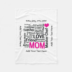 Couverture Polaire Le jour ou l'anniversaire de mère pour une maman