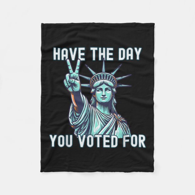 Couverture Polaire Le Jour Pour Lequel Vous Avez Voté - Anti Trump Su (Devant)