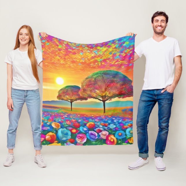 Couverture Polaire Le kaléidoscope de Sunset Nature (En situation)