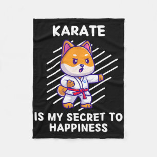 Couverture Polaire Le Karate De Shi Inu Est Mon Secret Au Bonheur Shi