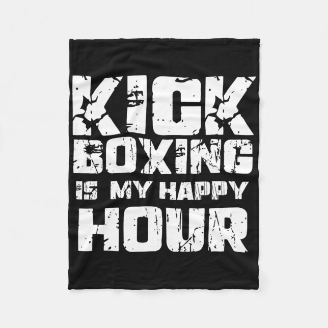 Couverture Polaire Le kickboxing est mon heure heureuse Femmes Mignon (Devant)