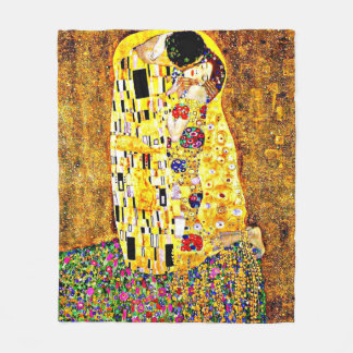 Couverture Polaire Le Kiss, célèbre peinture