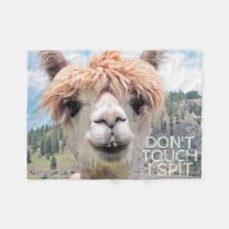 Couverture Polaire Le lama drôle d'alpaga ne me touchent pas crachent