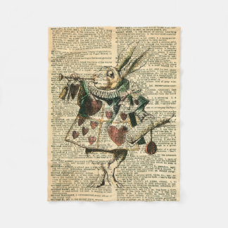 Couverture Polaire Le lapin blanc Alice au pays des merveilles Lancer