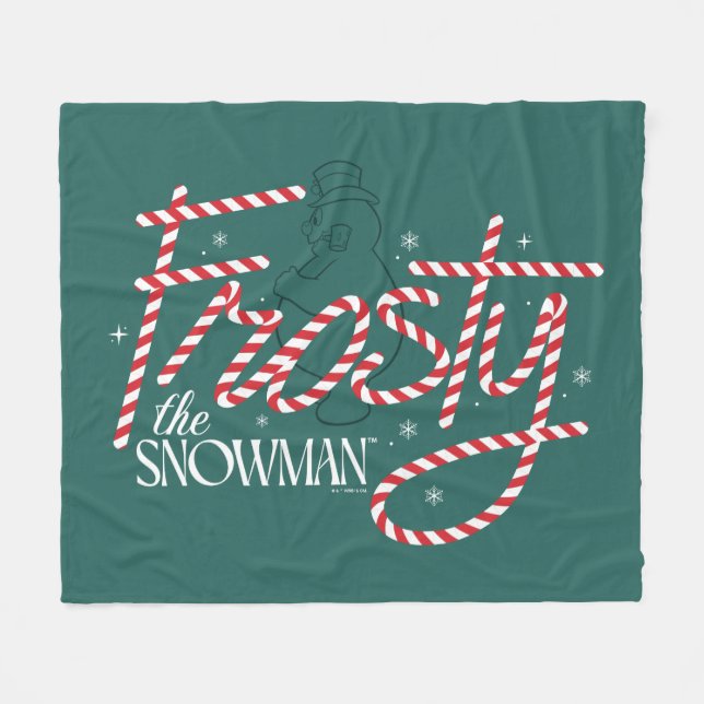Couverture Polaire Le logo du Sucre de canne Snowman Frosty (Devant (Horizontal))