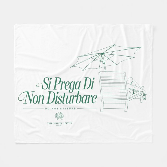 Couverture Polaire Le Lotus Blanc Ne Disturbe Pas (Devant (Horizontal))