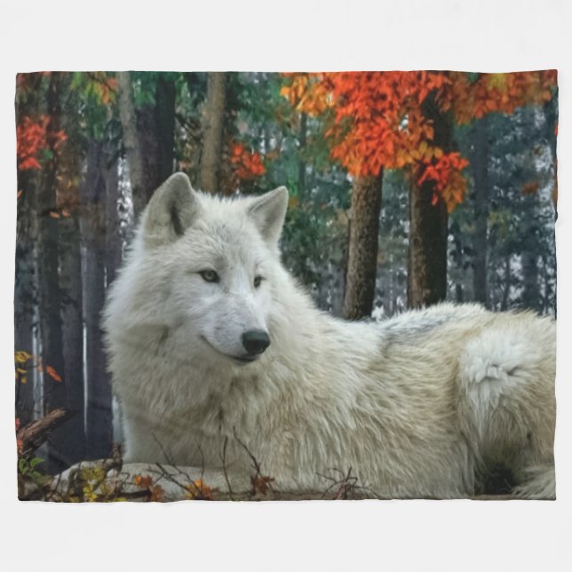 COUVERTURE POLAIRE LE LOUP BLANC (Devant (Horizontal))