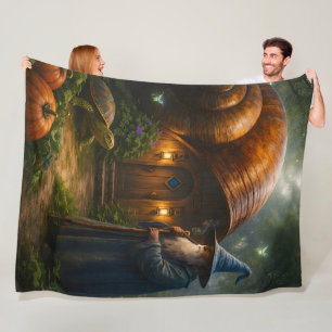 Couverture Polaire Le magicien de la laine de maison d'escargot de fa