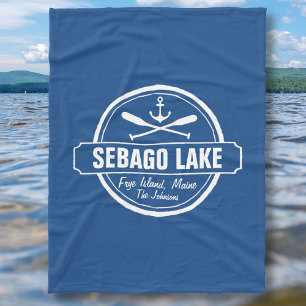 COUVERTURE POLAIRE LE MAINE DU LAC DE SEBAGO PERSONNALISÉ VILLE ET N