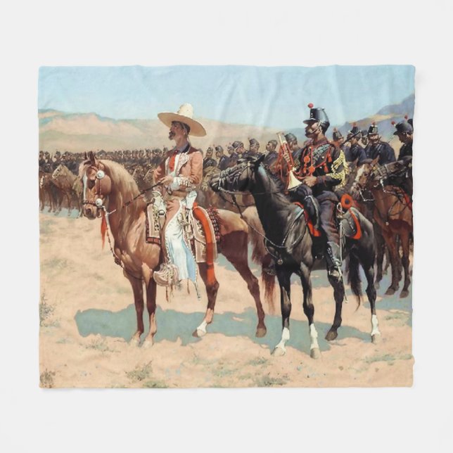 Couverture Polaire Le major mexicain par Frederic Remington (1889) (Devant (Horizontal))