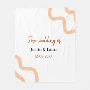 Couverture Polaire Le mariage de nom de la mariée date pêche