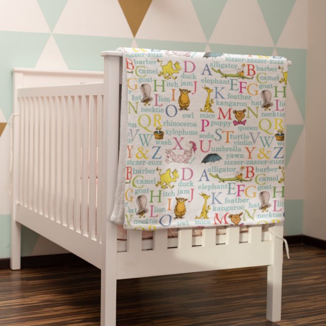 Couverture Polaire Le Motif ABC du Dr Seuss avec des mots (Créateur téléchargé)