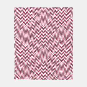 Couverture Polaire Le motif plaid en verre brillant en rouge et blanc