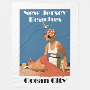 Couverture Polaire Le New Jersey échoue la ville d'océan de ~
