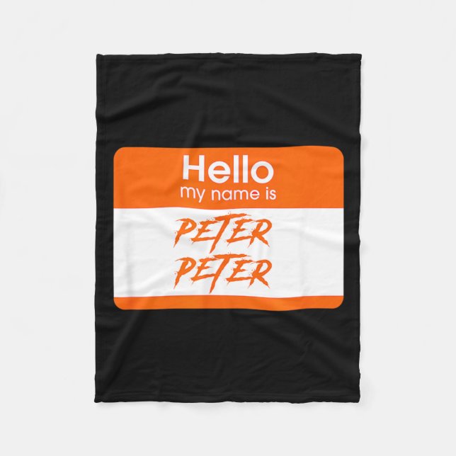 Couverture Polaire Le nom est Peter Peter Pumpkin Mangeur Drôle Hallo (Devant)
