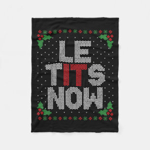 Couverture Polaire Le Now drôle de Noël Laissez-le neiger Adulte Ugly