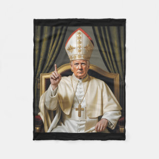 Couverture Polaire Le pape Trump drôle Trump Vatican Christian Retro