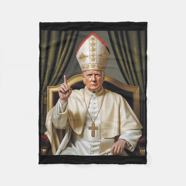 Couverture Polaire Le pape Trump drôle Trump Vatican Christian Retro  (Devant)