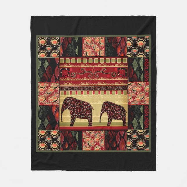 Couverture Polaire Le patchwork africain (Devant)