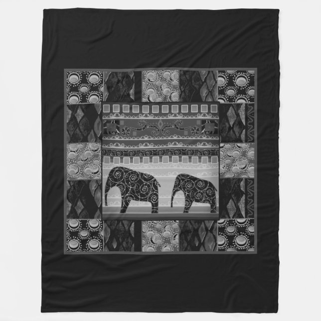 Couverture Polaire Le patchwork africain (Devant)