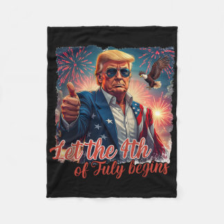 Couverture Polaire Le Patriotique Feu D'Oeuvre Trump Laisser Le 4 jui