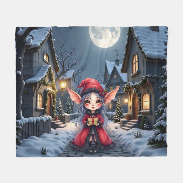 Couverture Polaire Le Petit Messager de Noël.  (Devant (Horizontal))