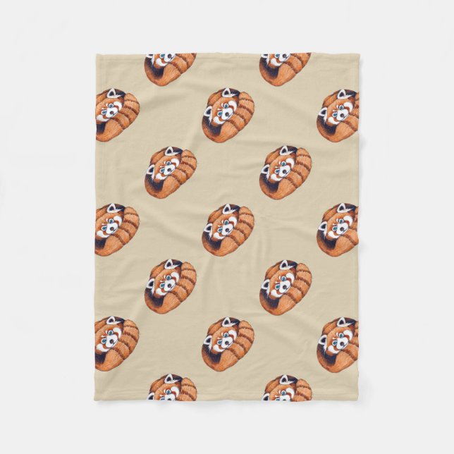 Couverture Polaire Le petit panda rouge concernent bronzage (Devant)