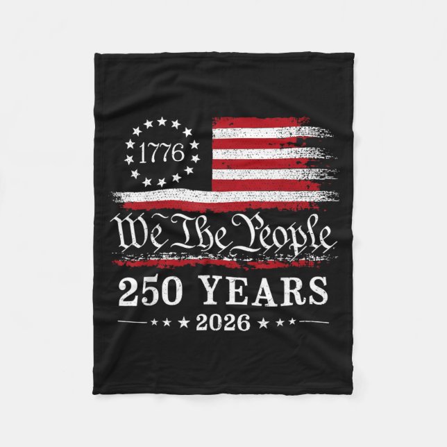 Couverture Polaire Le Peuple 250 Ans 1776 2026 Drapeau Américain (Devant)