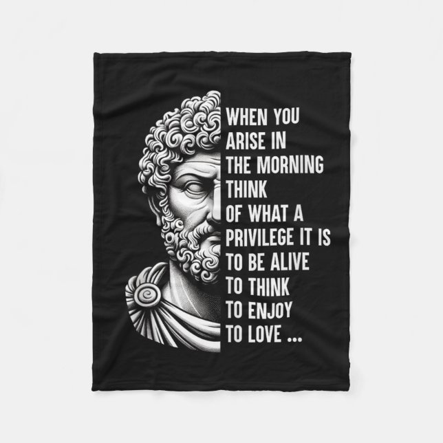 Couverture Polaire Le philosophe stoïque Marcus Aurelius Motivation d (Devant)