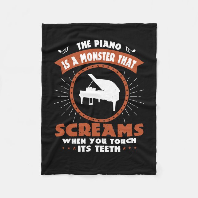 Couverture Polaire Le Piano Est Un Monstre Qui Crie (Devant)