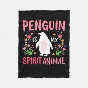 Couverture Polaire Le pingouin est mon esprit animal