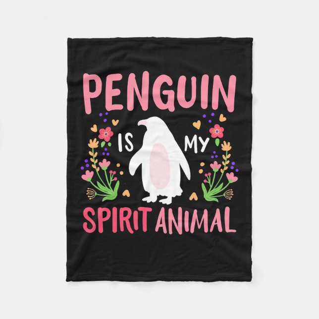 Couverture Polaire Le pingouin est mon esprit animal (Devant)