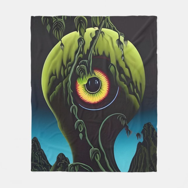 Couverture Polaire Le Plante d'horreur avec Eyeball (Devant)