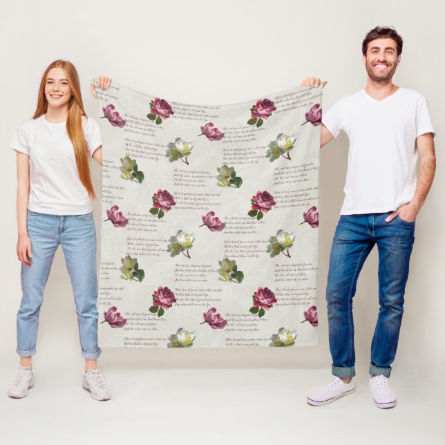 Couverture Polaire Le Poème de la Rose (En situation)
