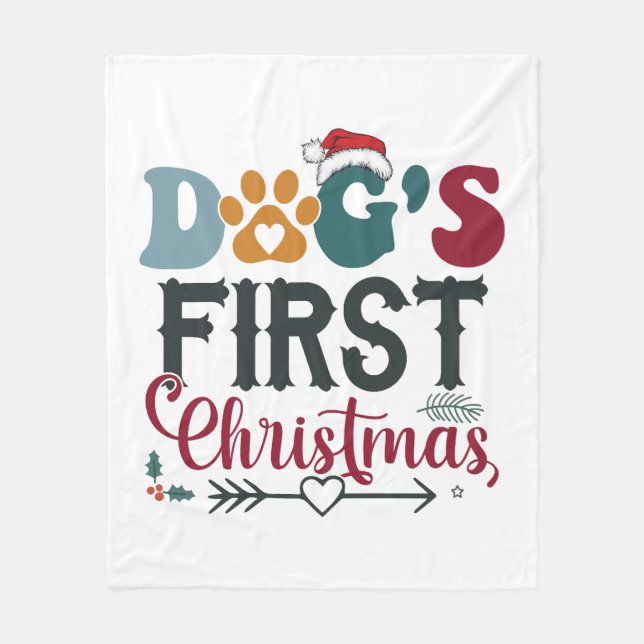 Couverture Polaire Le premier Noël du chien (Devant)