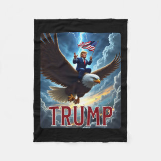 Couverture Polaire Le Président Trump Monte Un Aigle. Politique patri