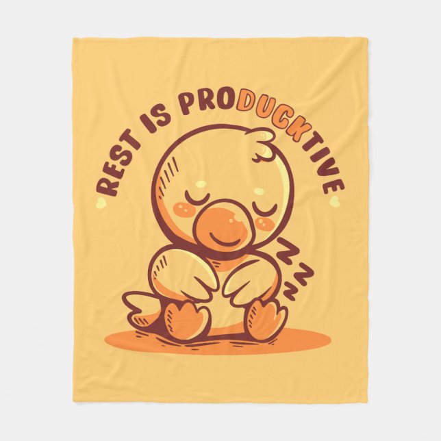 Couverture Polaire Le repos est productif (Devant)
