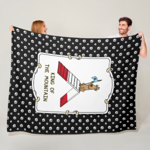 Couverture Polaire Le roi de la montagne Chien Design d'agilité