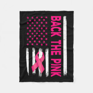 Couverture Polaire Le ruban rose American Drapeau Prix du cancer du s