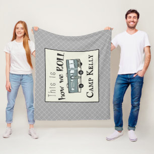 Couverture Polaire Le rv campant mignon "ceci est comment nous