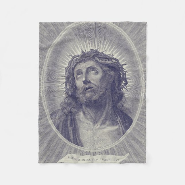 Couverture Polaire Le Saint Visage de Jésus avec Couronne d'Épines Ar (Devant)